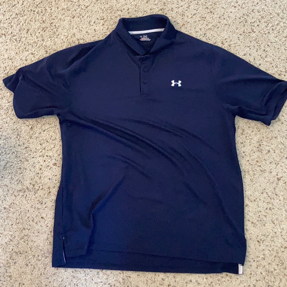 Under armour navy blue polo